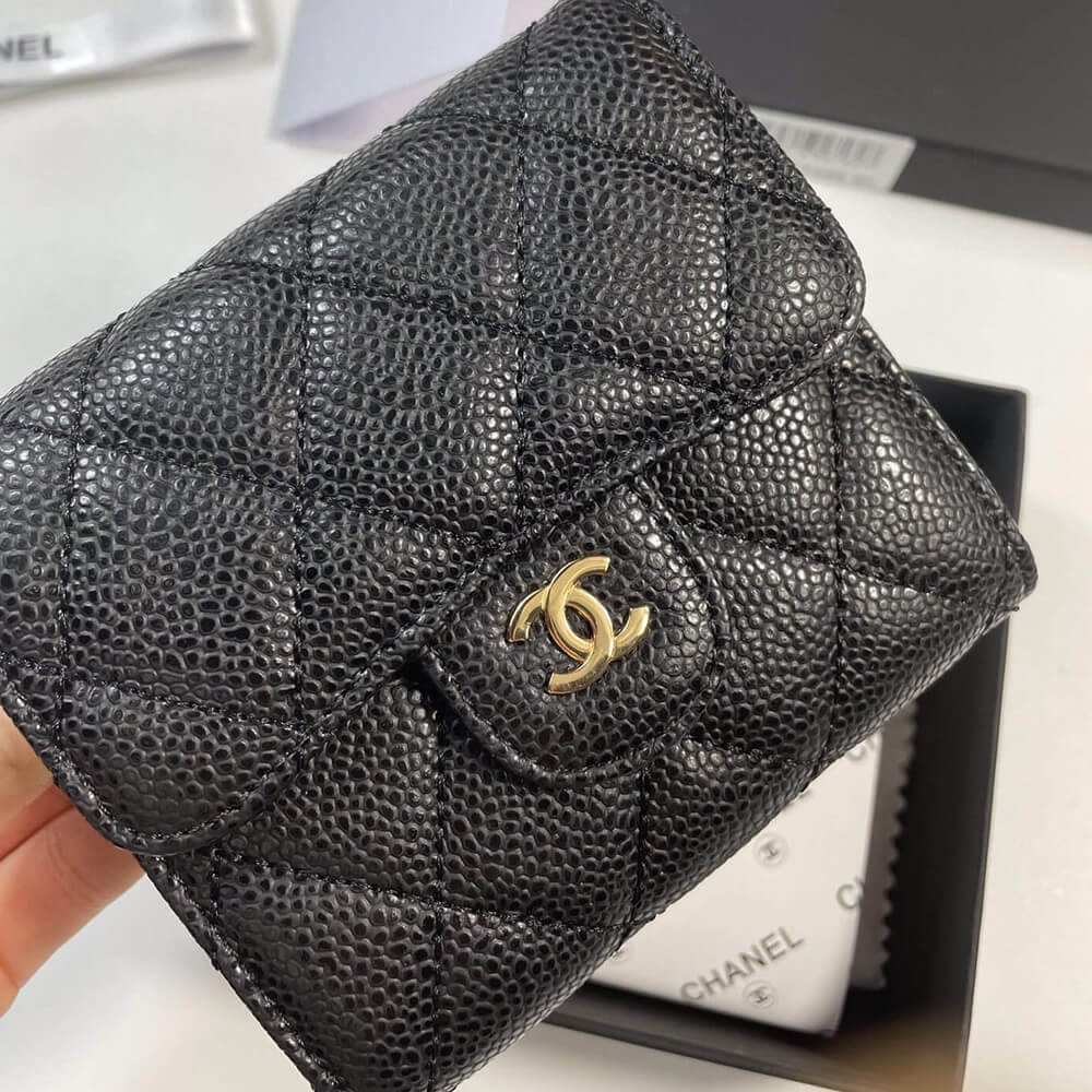 Ch**el Flap Compact Wallet