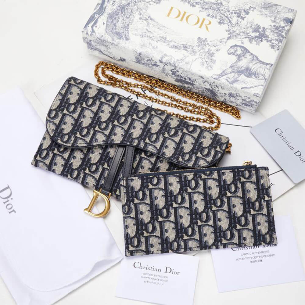D10r LONG SADDLE WALLET WITH CHAIN