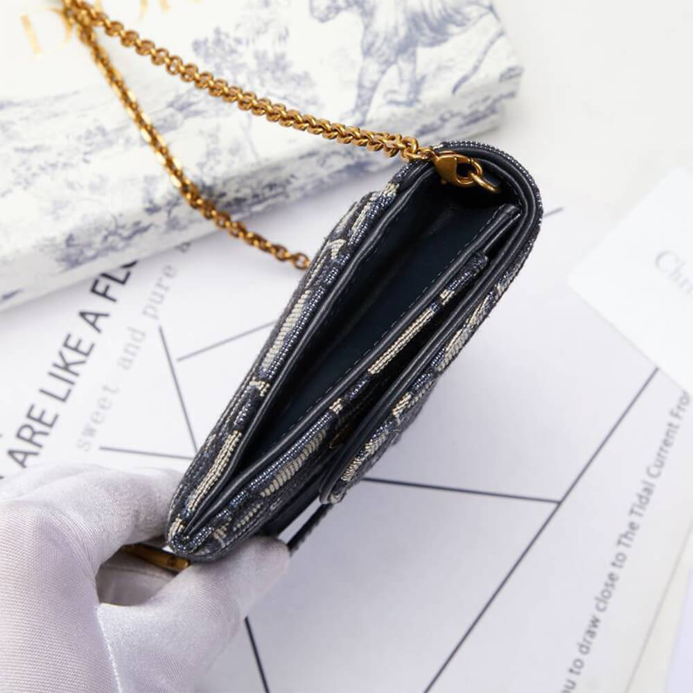D10r LONG SADDLE WALLET WITH CHAIN