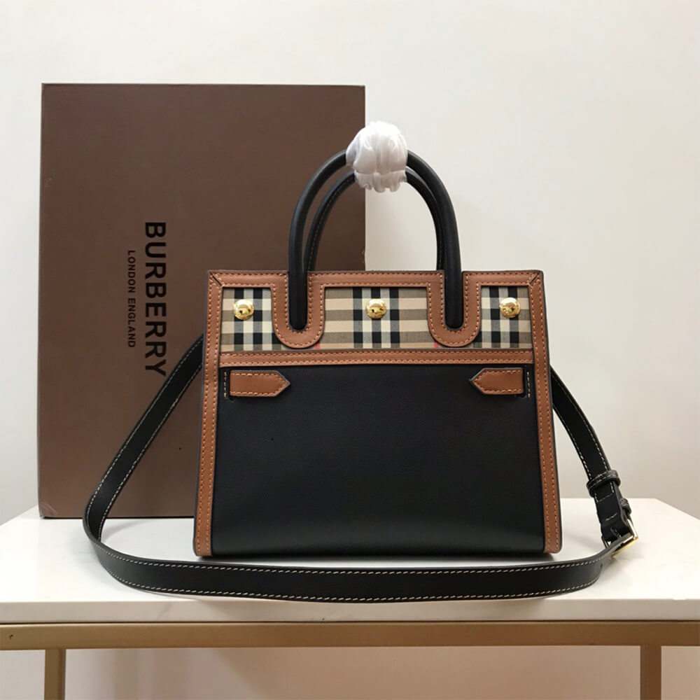 Mini Vintage Check Two Handle Title Bag