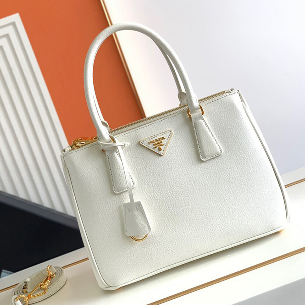 Medium Pra*a Galleria Saffiano leather bag