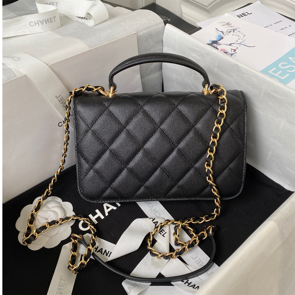 Ch**el mini flap with top handle