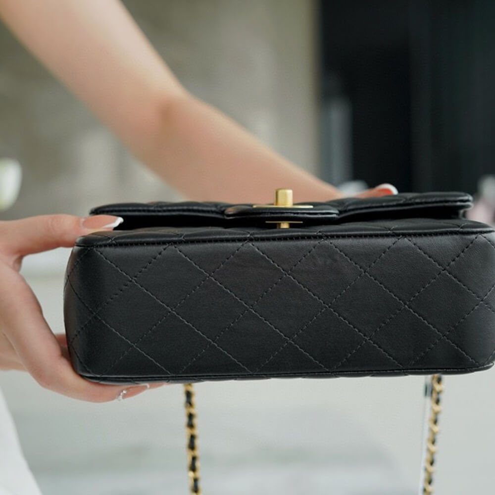 Ch**el Mini Flap with Top Handle(HIGH-END GRADE)