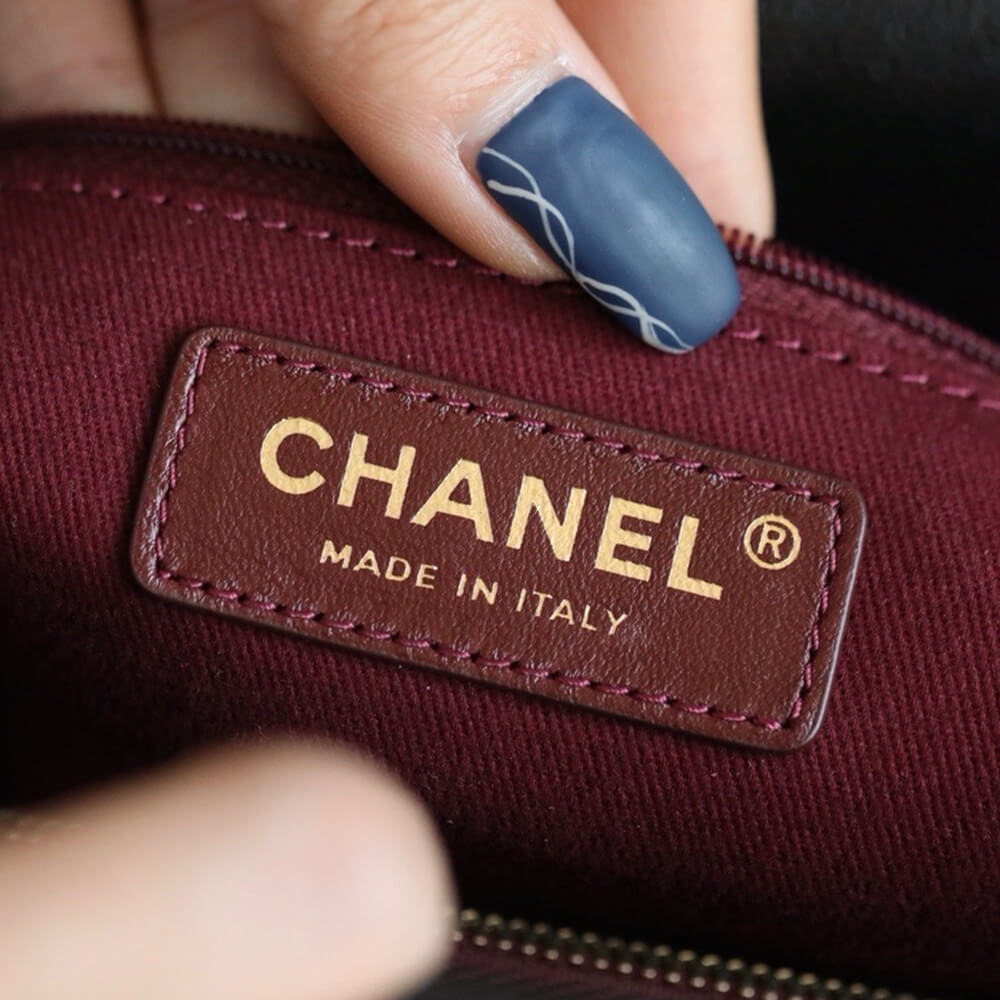 Ch**el LARGE FLAP BAG WITH TOP HANDLE(TAX-FREE GRADE)