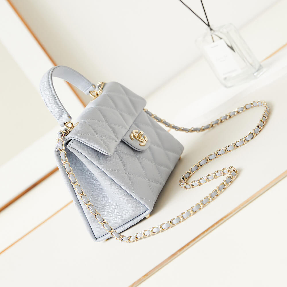 Ch**el Small Flap with top handle(HIGH-END GRADE)