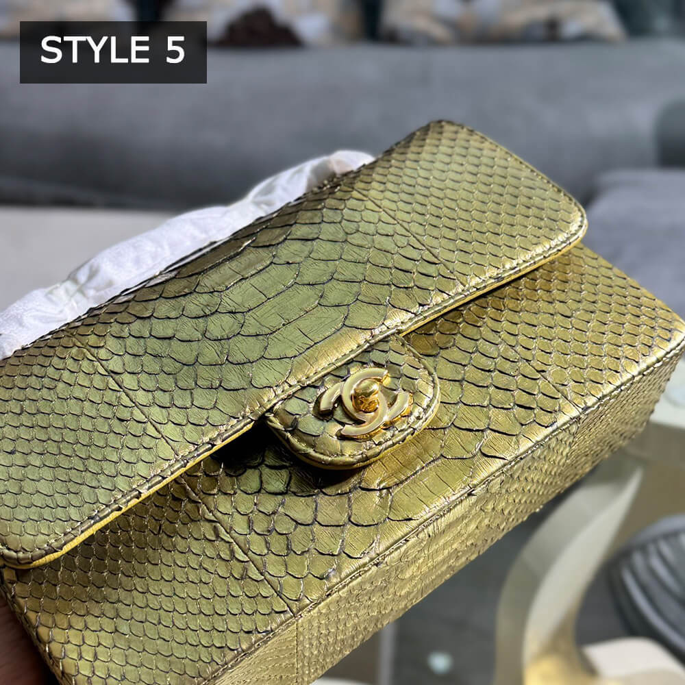 Ch**el Classic Flap Medium in Python(High-end Grade)