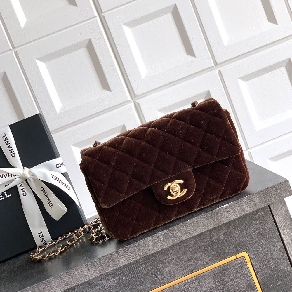 Ch**el SUEDE MINI FLAP BAG(HIGH-END GRADE)