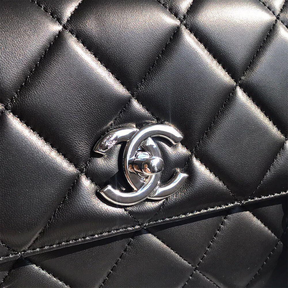 Ch**el FLAP BAG WITH TOP HANDLE(HIGH-END GRADE)