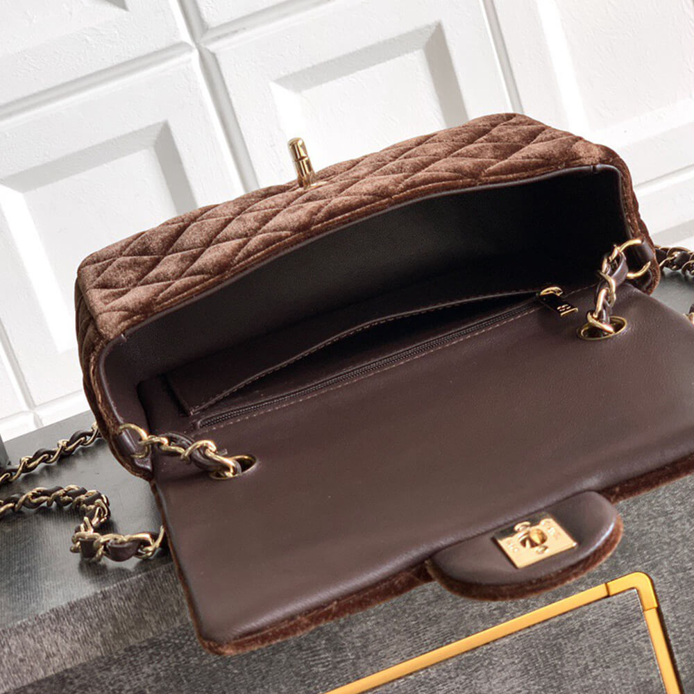 Ch**el SUEDE MINI FLAP BAG(HIGH-END GRADE)