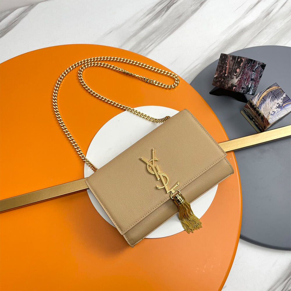 Y51 kate small tassel in grained leather(HIGH-END GRADE)