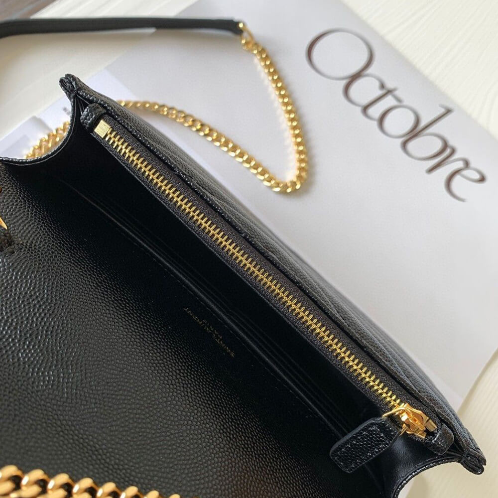 Y51 cassandre envelope chain wallet in grain de poudre leather(High-end Grade)