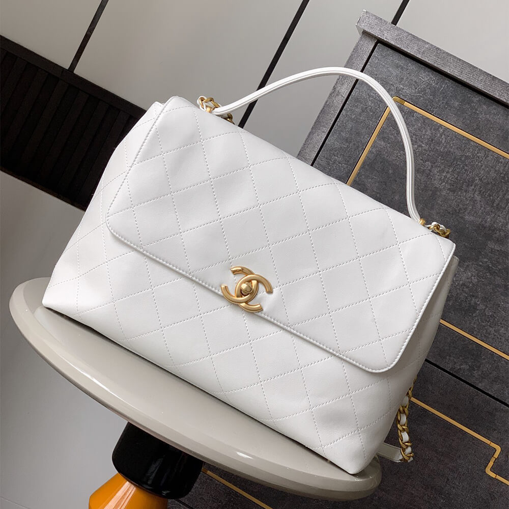 Ch**el Maxi Flap Bag With Top Handle(HIGH-END GRADE)