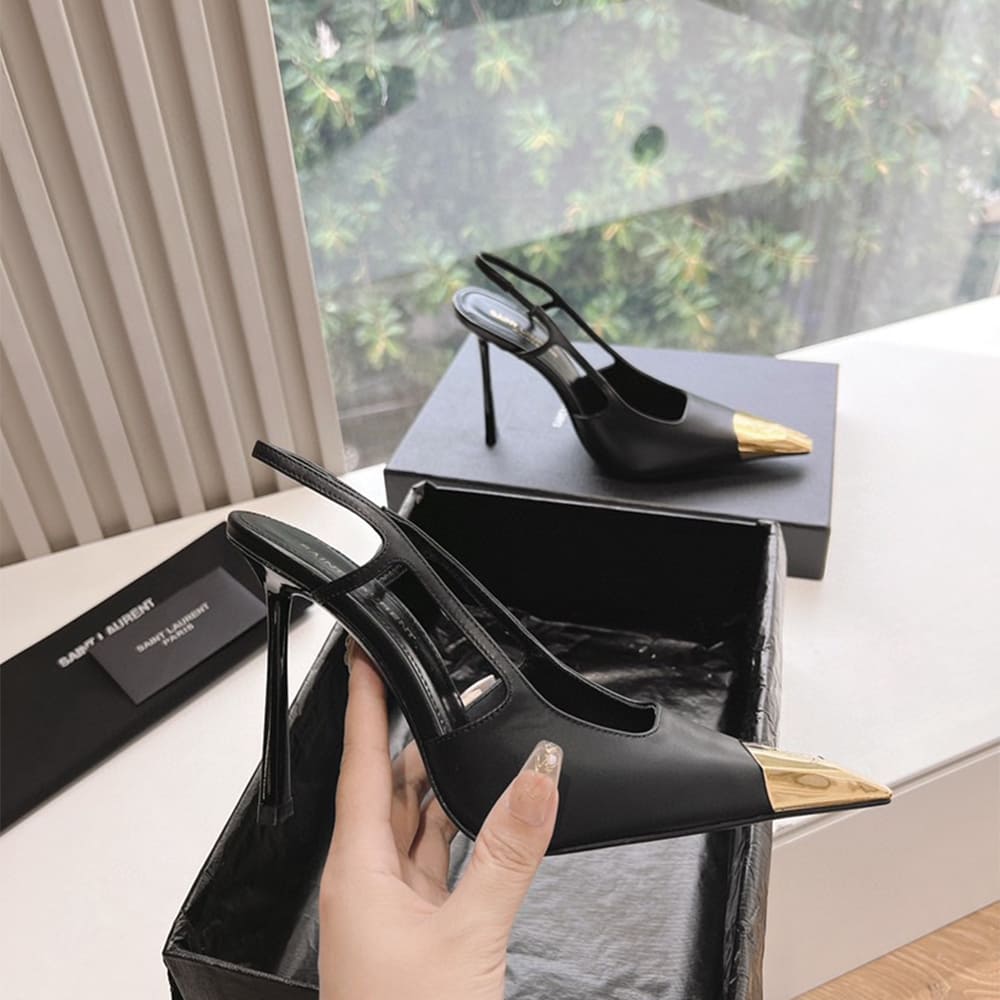 Y51 Jeanne Slingback Pumps in Smooth Leather