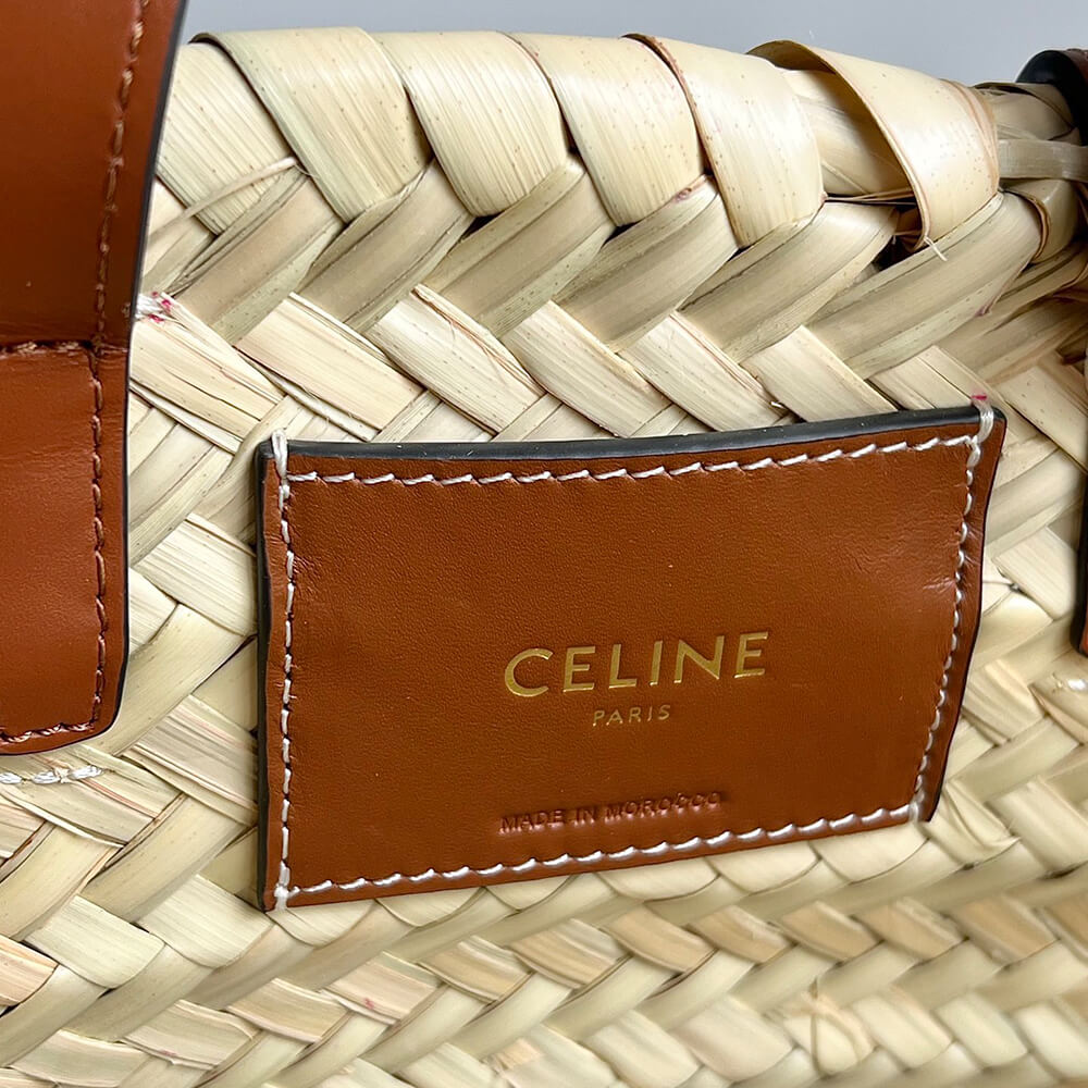 TEEN Ce1i*e CLASSIC PANIER in Palm leaves and Calfskin(high-end grade)