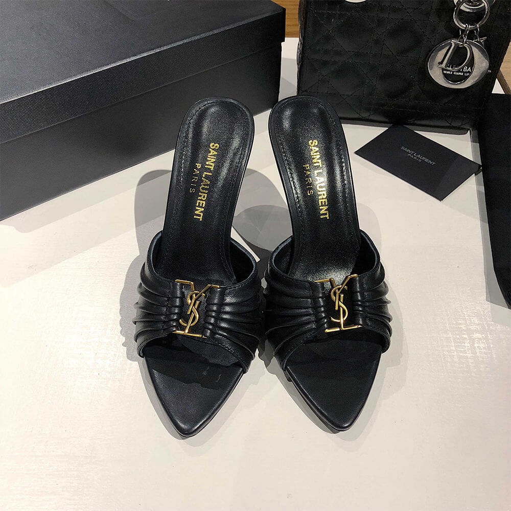 Y51  BABYLONE MULES IN SMOOTH LEATHER