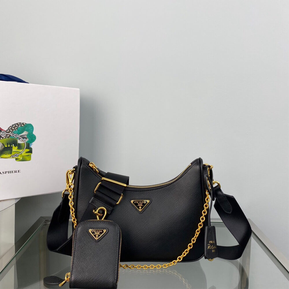 Pra*a Re-Edition 2005 Saffiano leather bag(high-end grade)