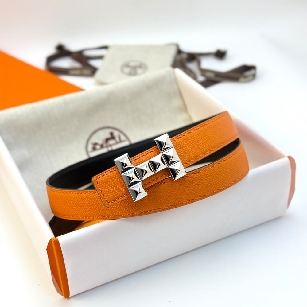 H Infini belt buckle & Reversible leather strap 24 mm