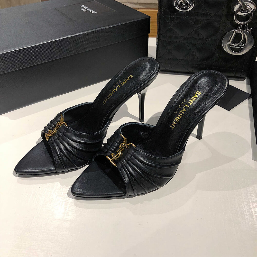 Y51  BABYLONE MULES IN SMOOTH LEATHER