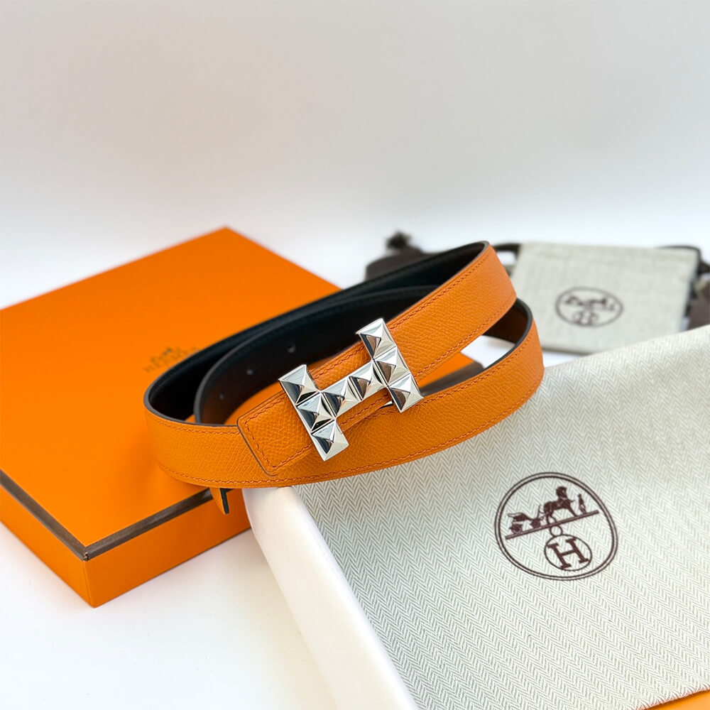 H Infini belt buckle & Reversible leather strap 24 mm
