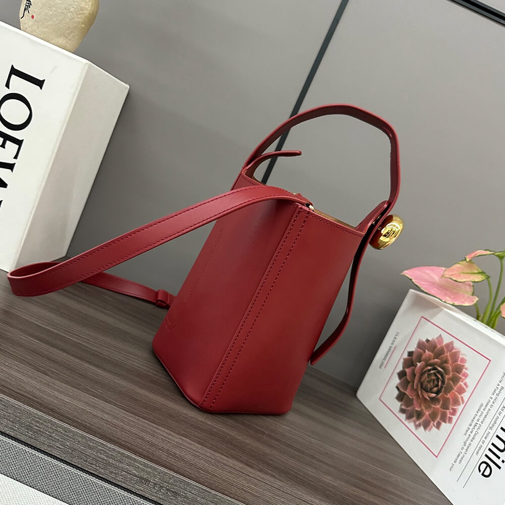 L0ew* Mini Pebble bucket in smooth calfskin(high-end grade)