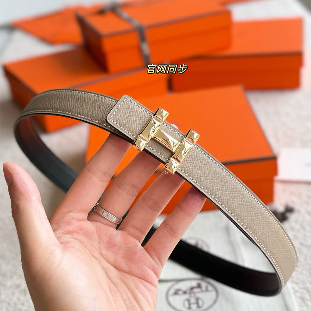 H Infini belt buckle & Reversible leather strap 24 mm
