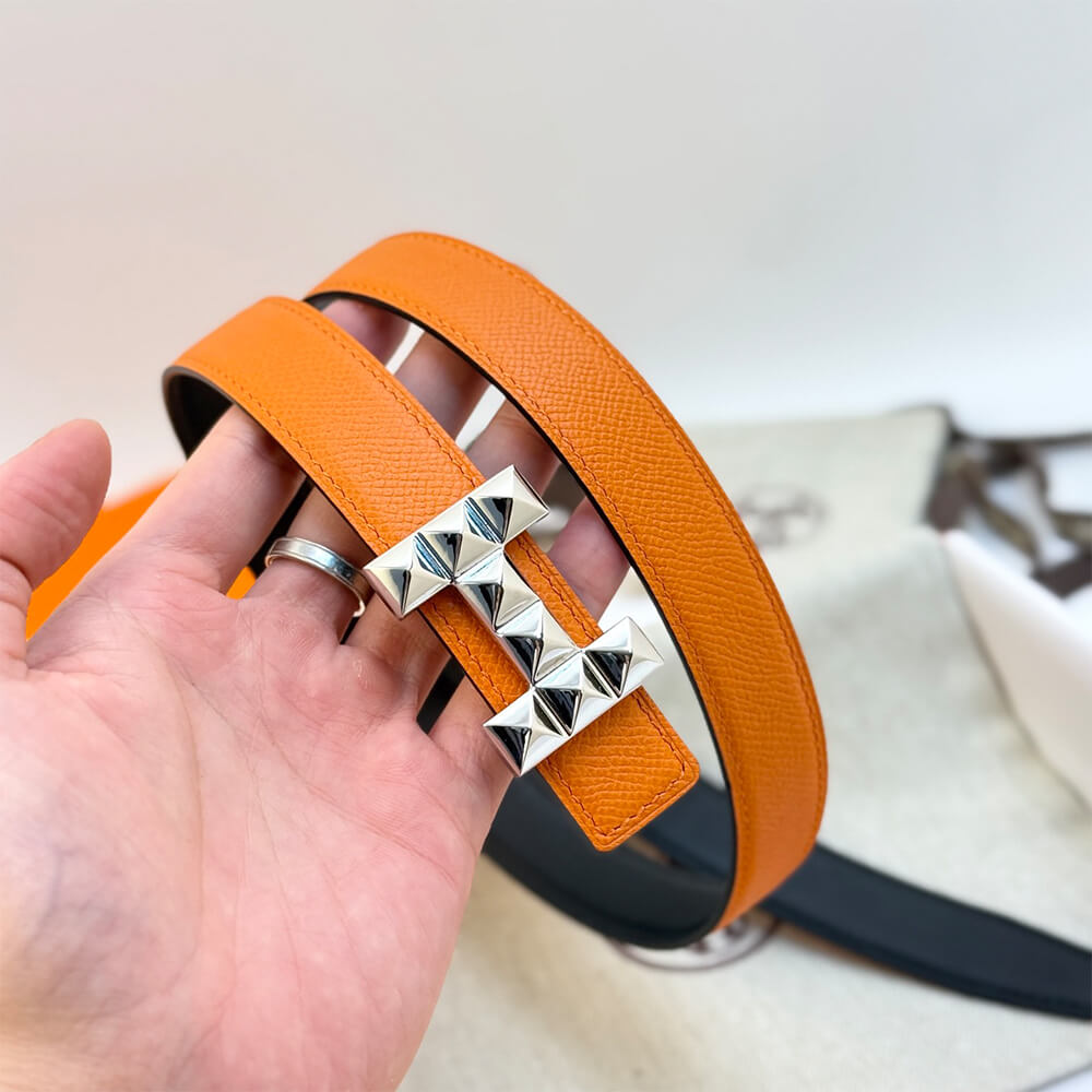 H Infini belt buckle & Reversible leather strap 24 mm