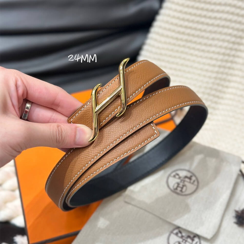 HDN belt buckle & Reversible leather strap 24 mm