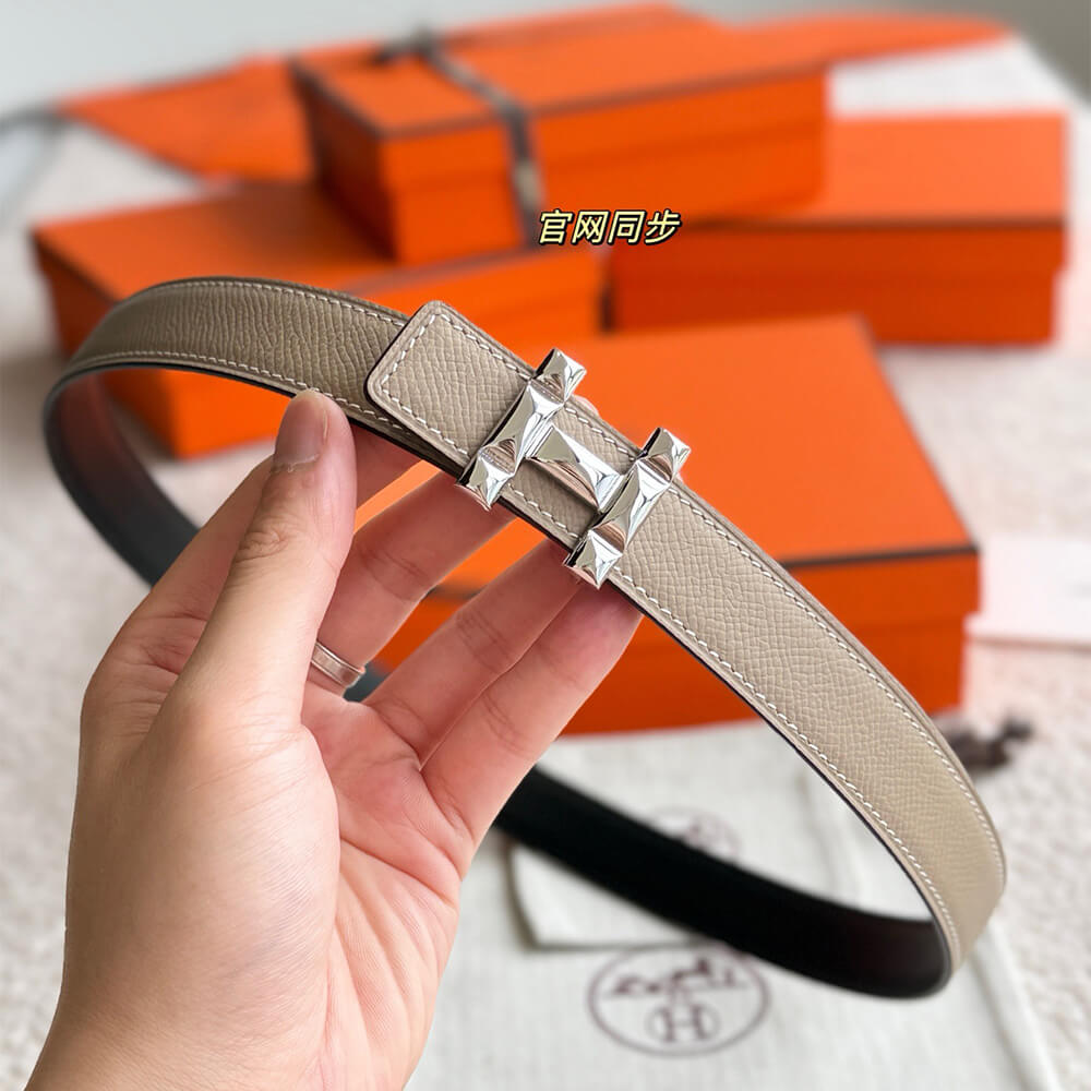 H Infini belt buckle & Reversible leather strap 24 mm
