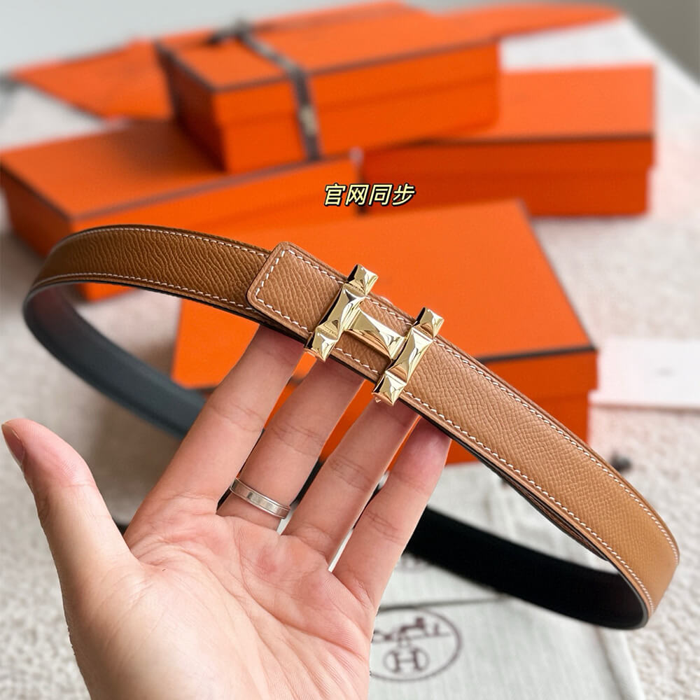 H Infini belt buckle & Reversible leather strap 24 mm