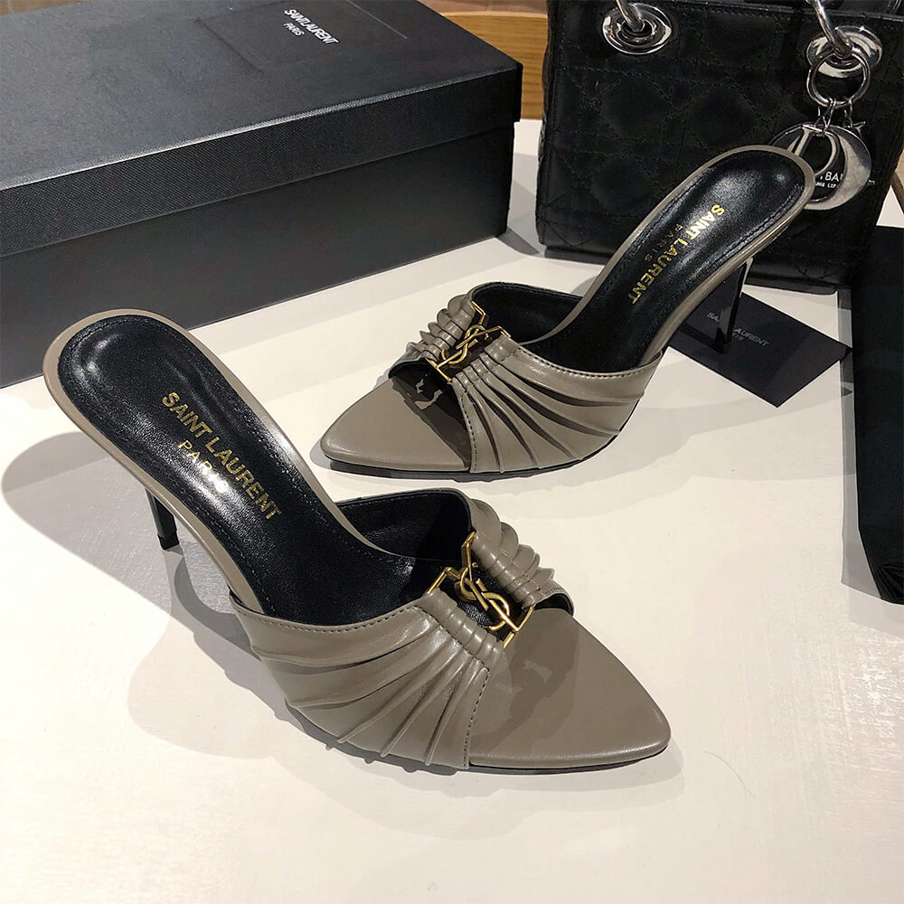 Y51 BABYLONE MULES IN SMOOTH LEATHER