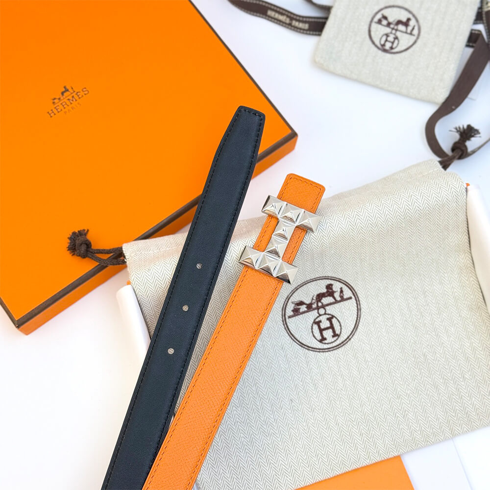H Infini belt buckle & Reversible leather strap 24 mm