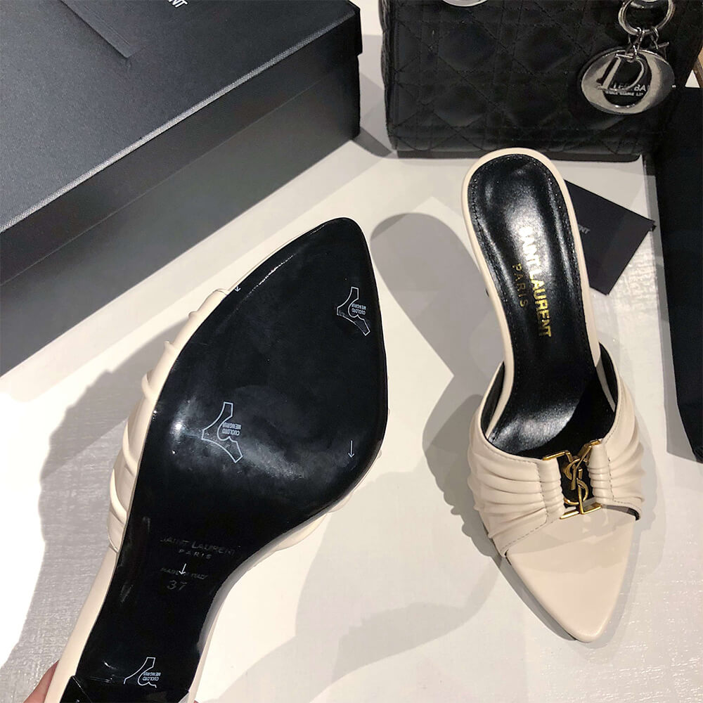Y51 BABYLONE MULES IN SMOOTH LEATHER