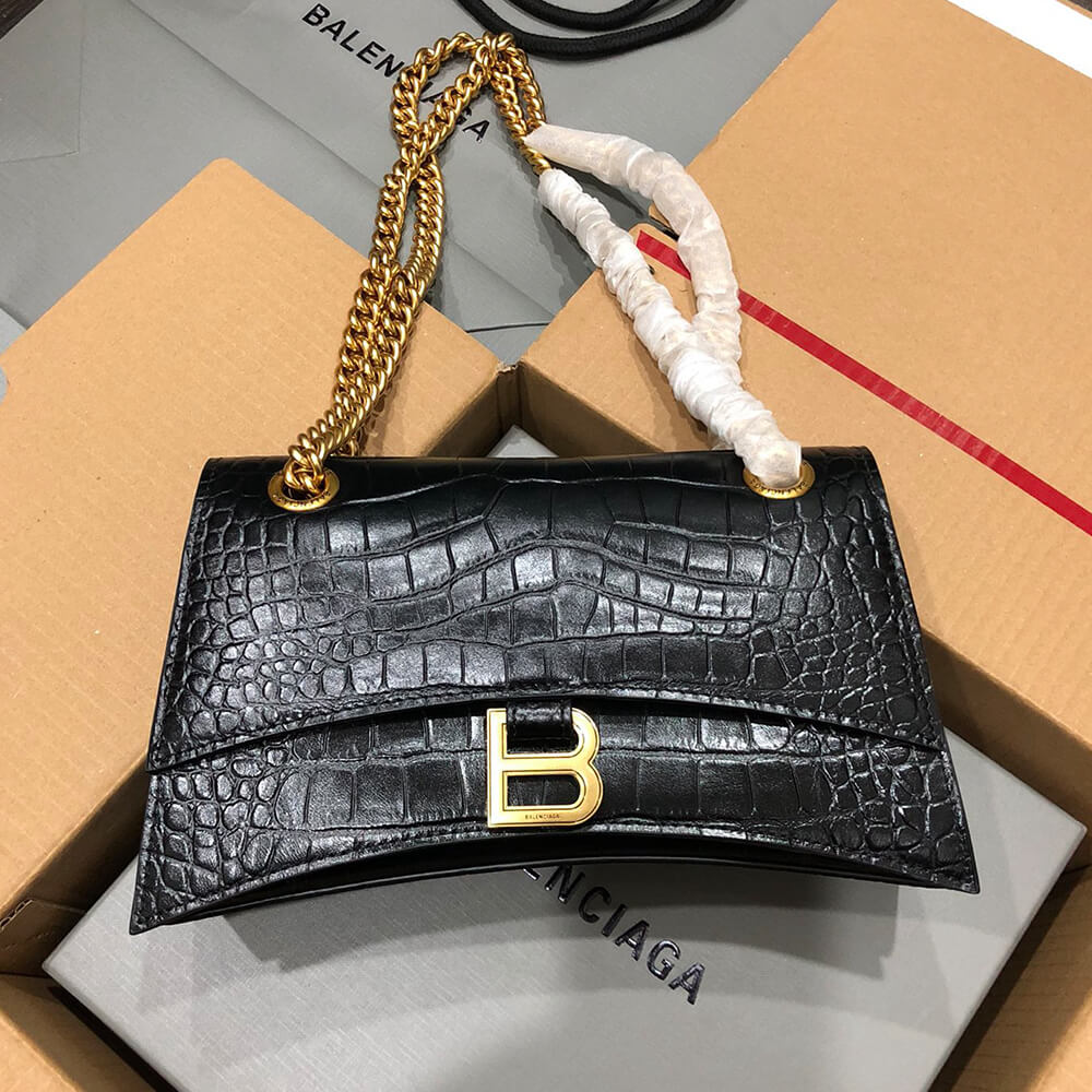 Ba1en*iaga Women’s Crush Chain Bag Small(HIGH-END GRADE)