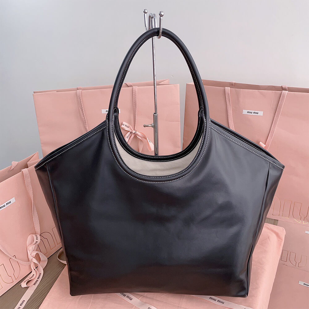 M1um1u LARGE IVY LEATHER BAG(HIGH-END GRADE)