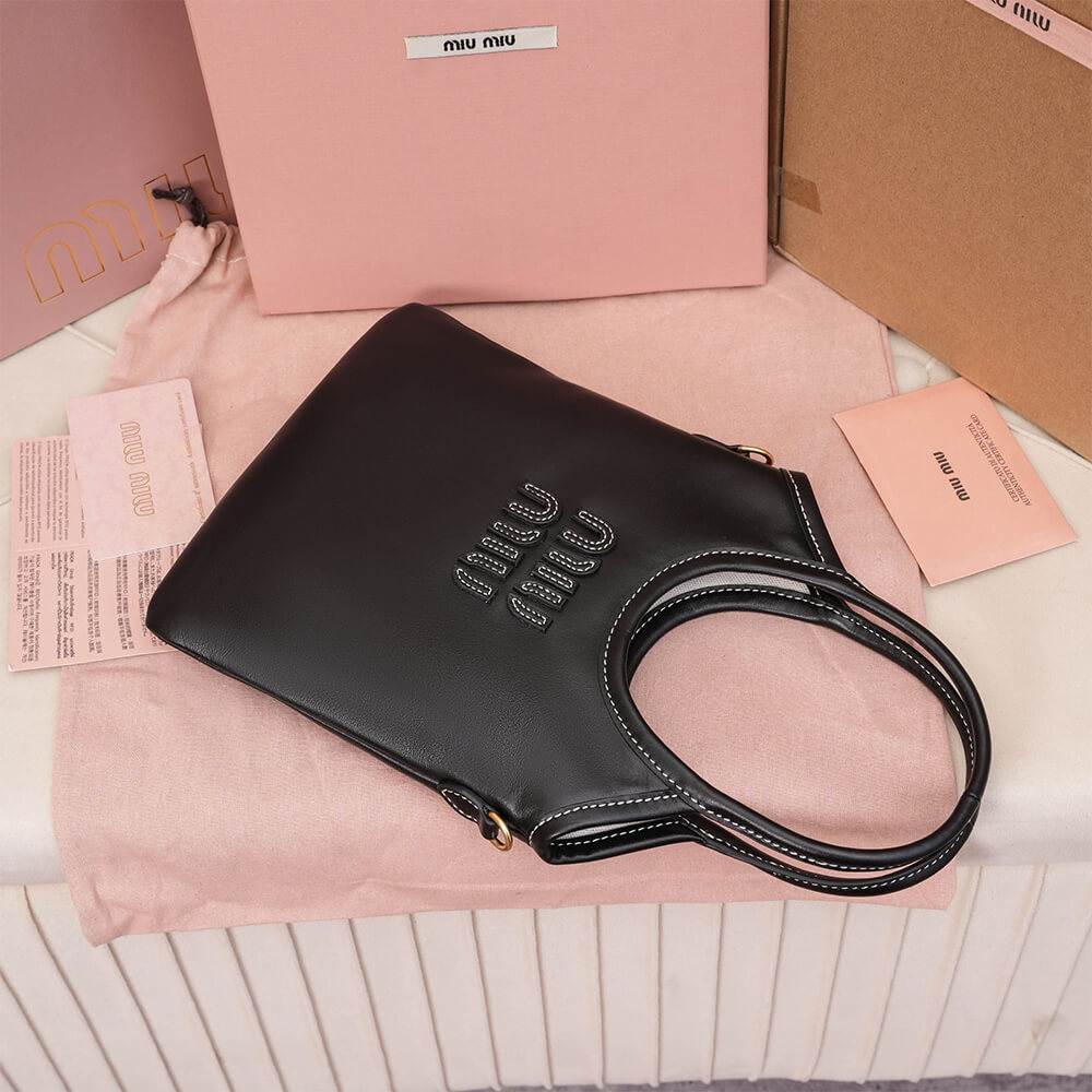M1um1u MINI IVY leather handbag(HIGH-END GRADE)