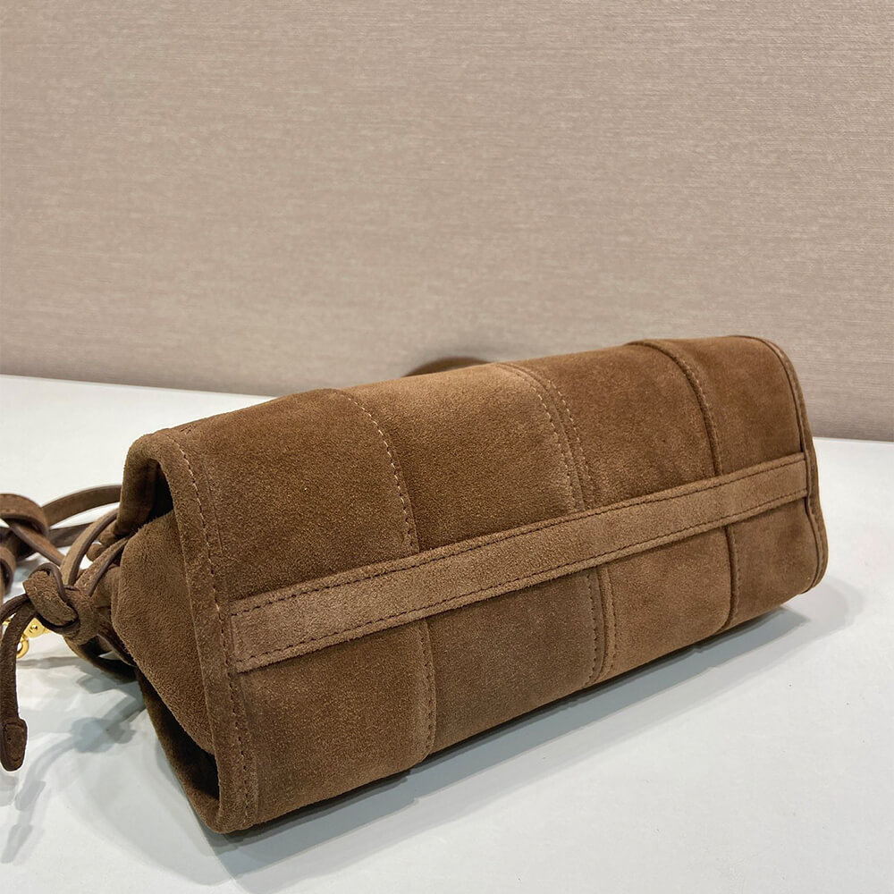 Pra*a Small Pra*a Bonnie suede shoulder bag(HIGH-END GRADE)