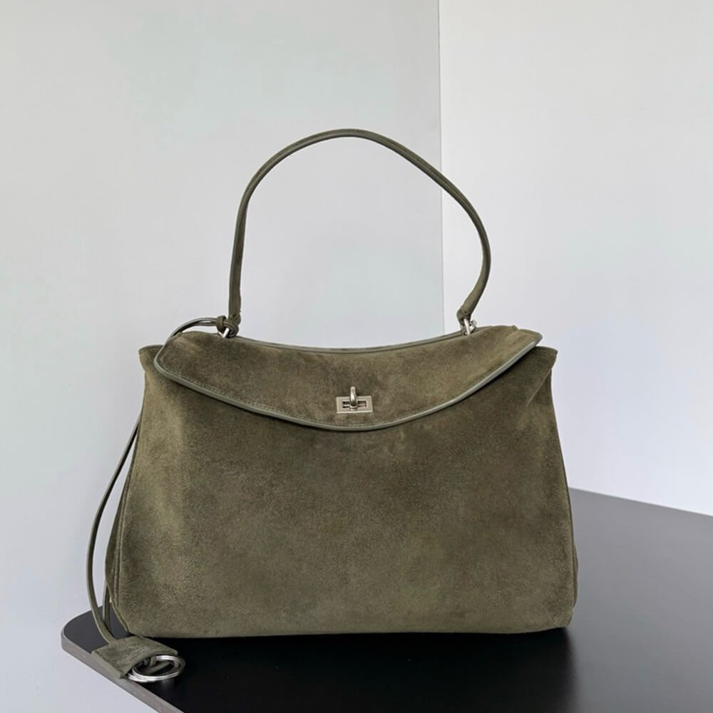 Ba1en*iaga Rodeo Handbag Medium Suede(HIGH-END GRADE)