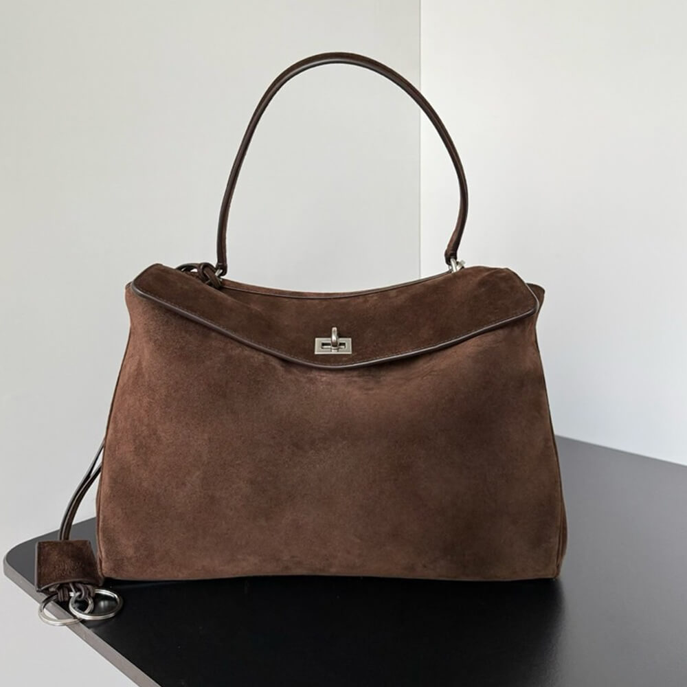 Ba1en*iaga Rodeo Handbag Medium Suede(HIGH-END GRADE)