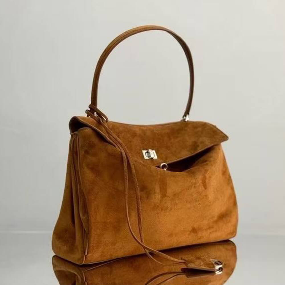 Ba1en*iaga Rodeo Handbag Medium Suede(HIGH-END GRADE)