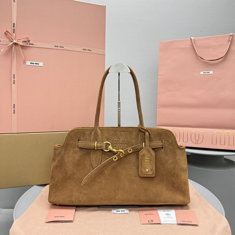 M1um1u Large Aventure suede bag(HIGH-END GRADE)