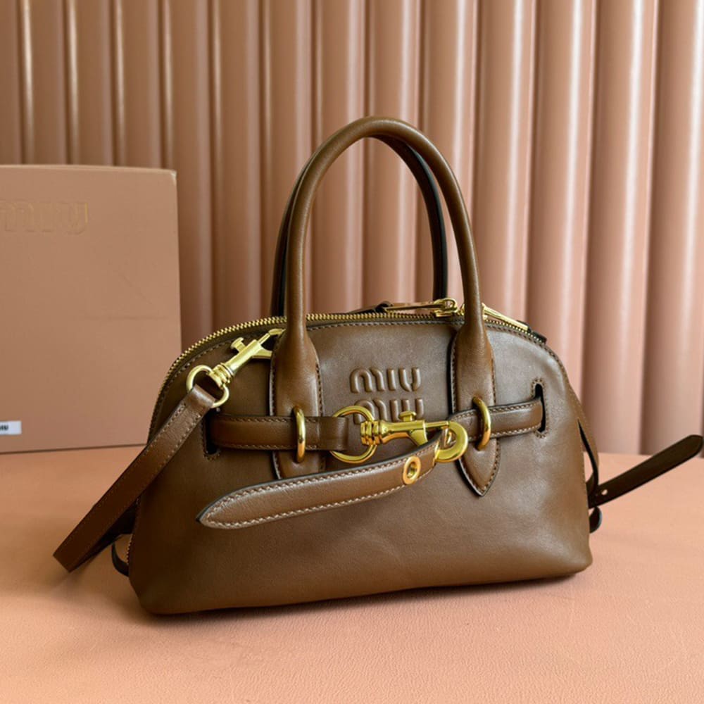 M1um1u Small Aventure nappa leather top-handle bag(HIGH-END GRADE)