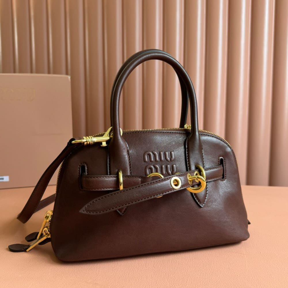 M1um1u Small Aventure nappa leather top-handle bag(HIGH-END GRADE)