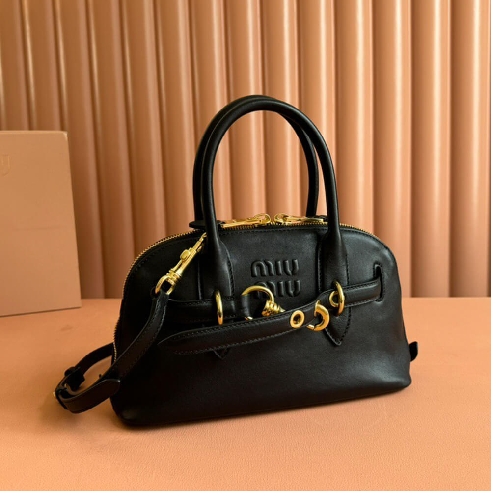 M1um1u Small Aventure nappa leather top-handle bag(HIGH-END GRADE)