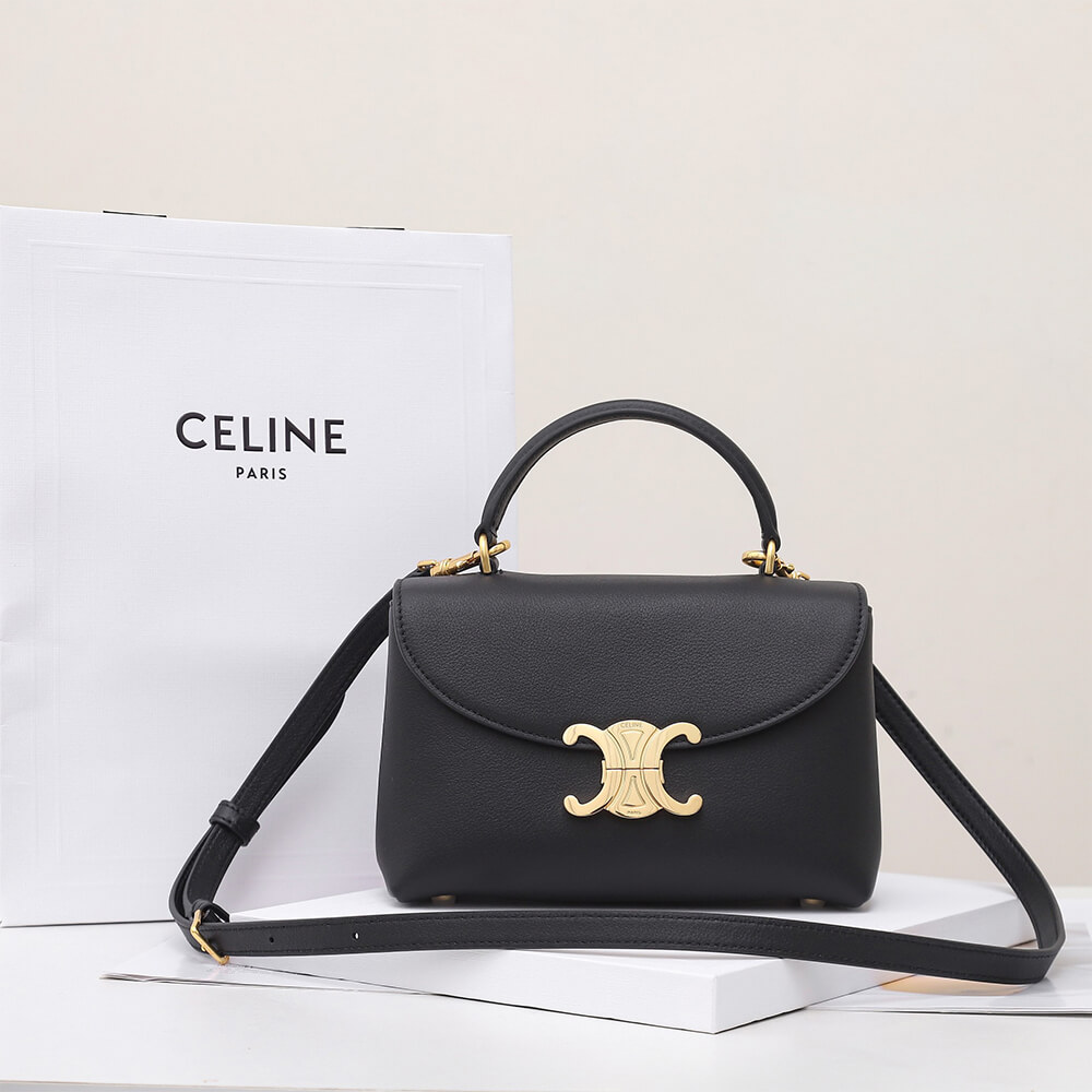 Ce1i*e TEEN NINO BAG IN S*pPLE GRAINED CALFSKIN(HIGH-END GRADE)
