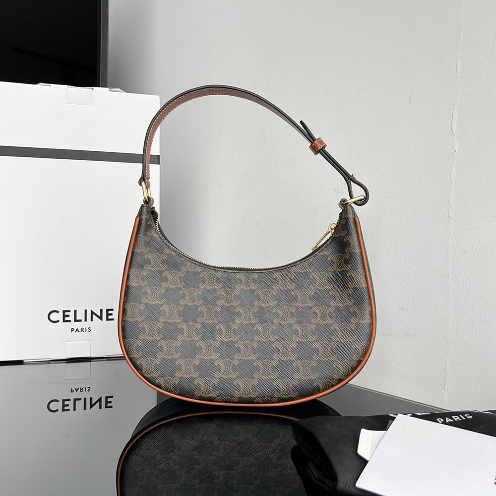 Ce1i*e Ava Bag IN Triomphe Canvas and calfskin(HIGH-END GRADE)