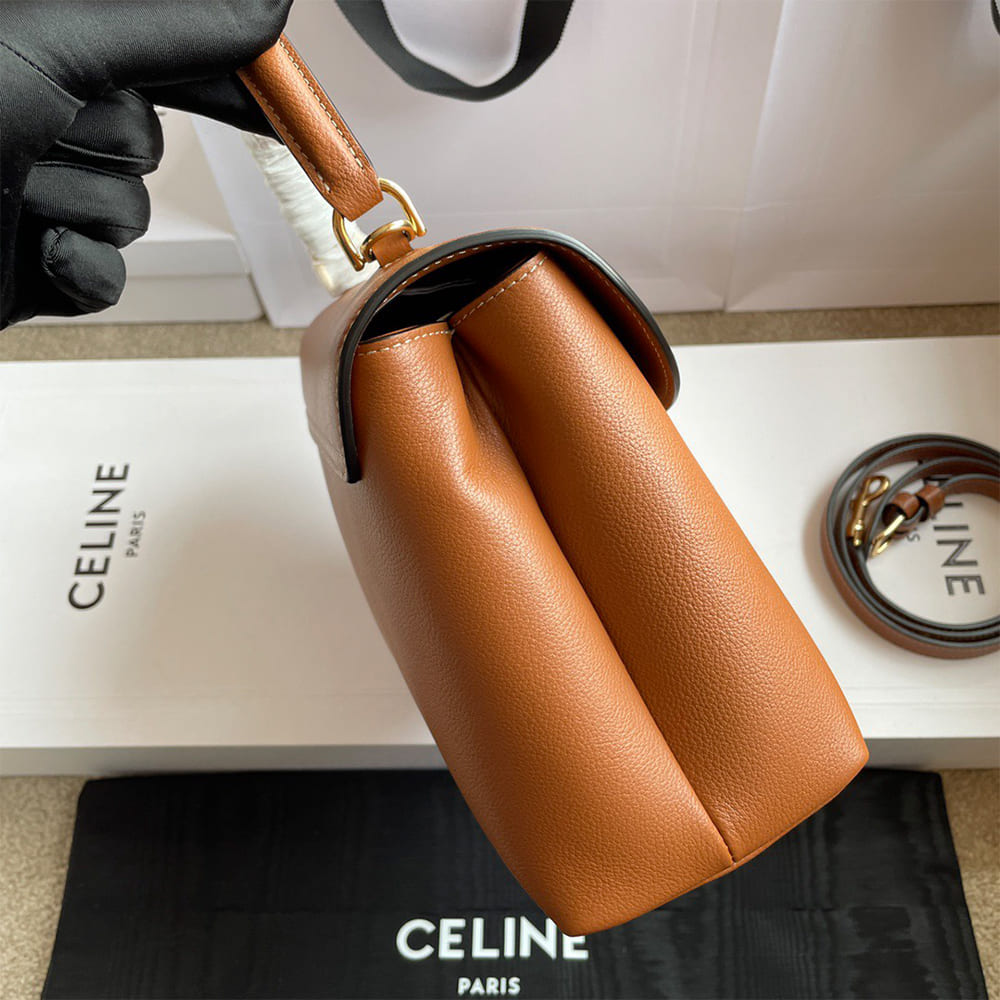 Ce1i*e MEDIUM NINO BAG IN S*pPLE GRAINED CALFSKIN(HIGH-END GRADE)