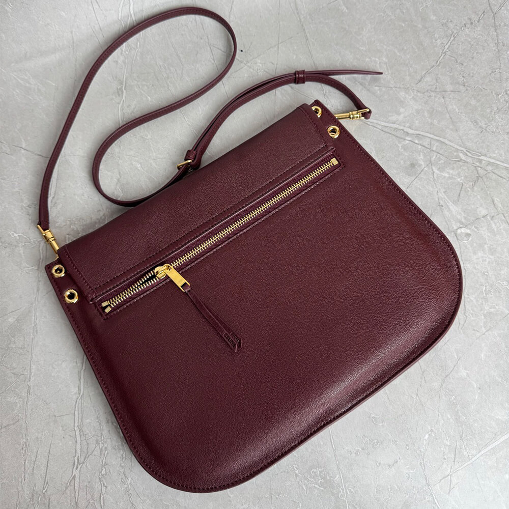 Ce1i*e SOFT TRIOMPHE BESACE IN S*pPLE SHINY LAMBSKIN(HIGH-END GRADE)