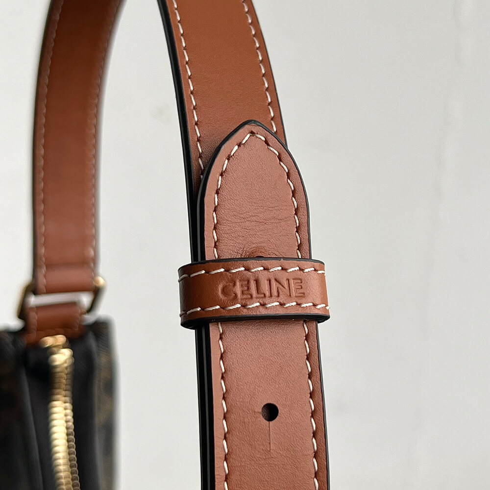 Ce1i*e Ava Bag IN Triomphe Canvas and calfskin(HIGH-END GRADE)