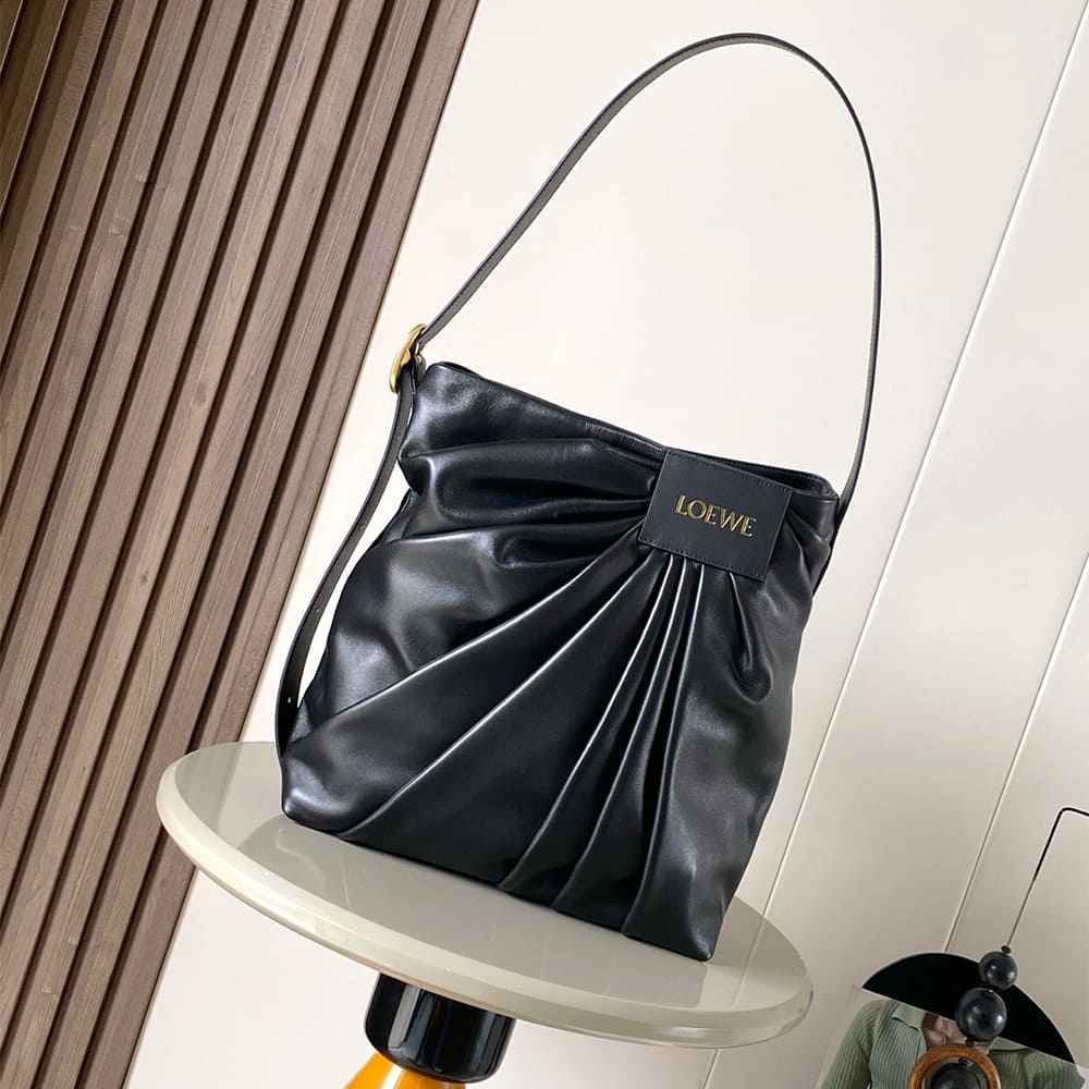 L0ew* Draped tote in mellow nappa lambskin(HIGH-END GRADE)