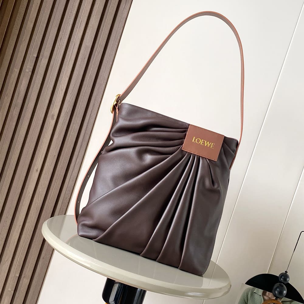 L0ew* Draped tote in mellow nappa lambskin(HIGH-END GRADE)